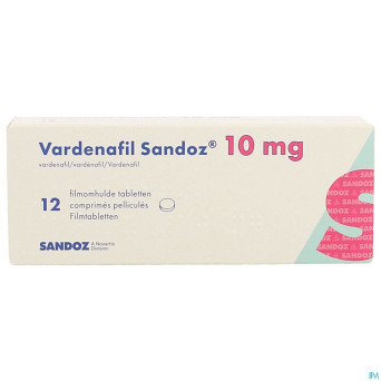 Vardenafil sandoz 10mg comp pell 12 x 10mg