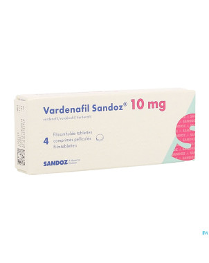 Vardenafil sandoz 10mg comp pell  4 x 10mg