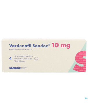 Vardenafil sandoz 10mg comp pell  4 x 10mg