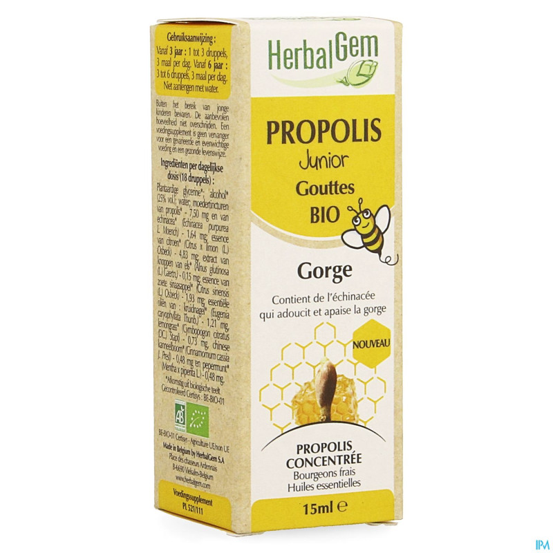 Herbalgem propolis junior bio    fl gutt 15ml