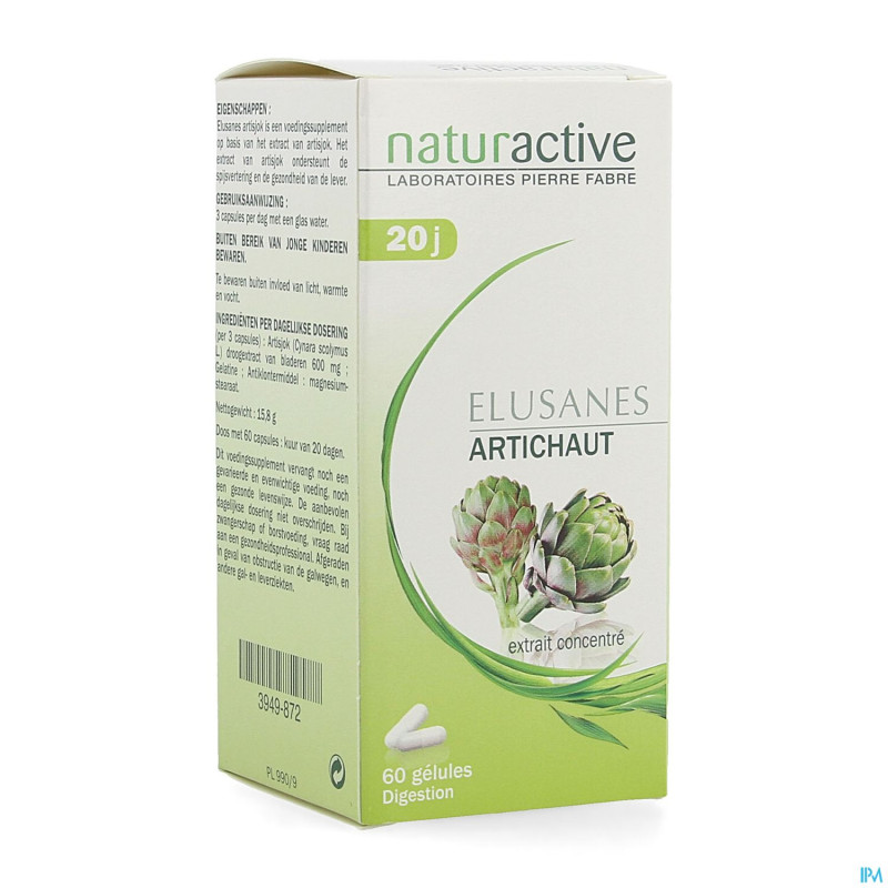 Elusanes artichaut    pot gel 60 nf