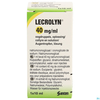 Lecrolyn 40mg/ml collyre 10ml