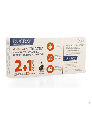 Ducray anacaps trio tri-activ  caps 3x30