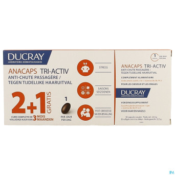 Ducray anacaps trio tri-activ  caps 3x30