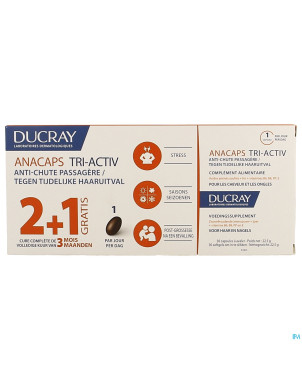 Ducray anacaps trio tri-activ  caps 3x30