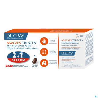 Ducray anacaps trio tri-activ  caps 3x30 promo