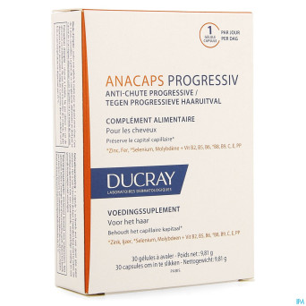 Ducray anacaps progressiv a/chute    caps 30