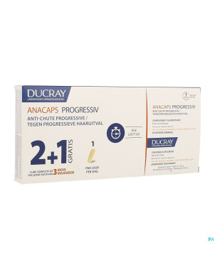 Ducray anacaps trio progressiv a/chute   caps 3x30