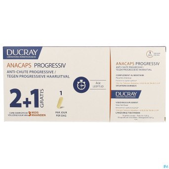Ducray anacaps trio progressiv a/chute   caps 3x30