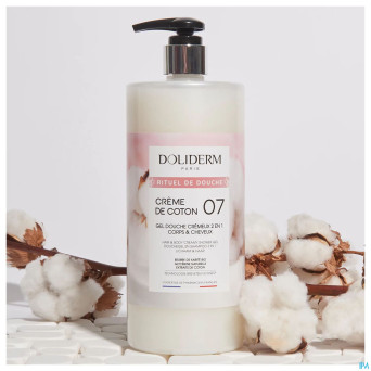 Doliderm gel douche 2en1 creme de coton    1l