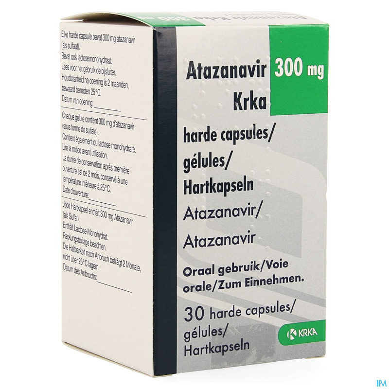 Atazanavir krka 300mg caps dur  30 x 300mg
