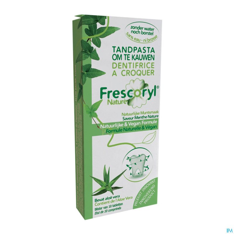 Frescoryl dentifrice croquer menthe nature comp 10