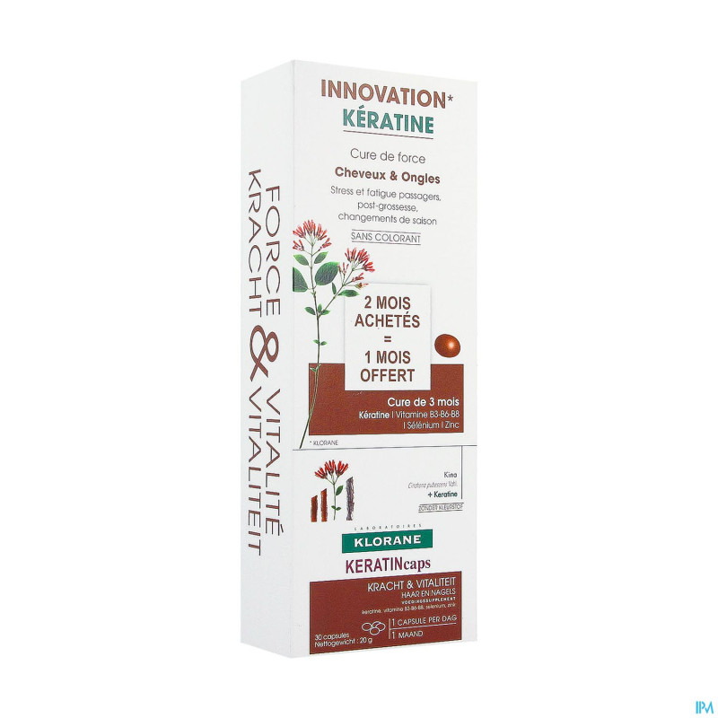 Klorane capil. keratin caps 3x30 nf