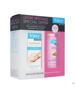 Vitry soin ongles pro exp. + dissolvant 75ml grat.