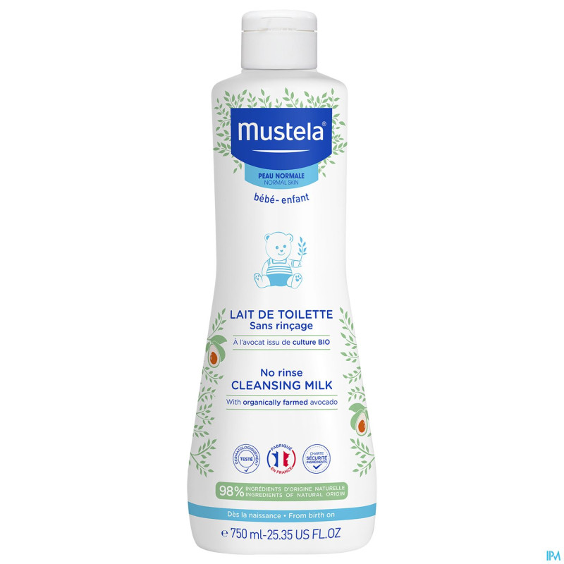 Mustela pn lait toilette s/rincage    750ml