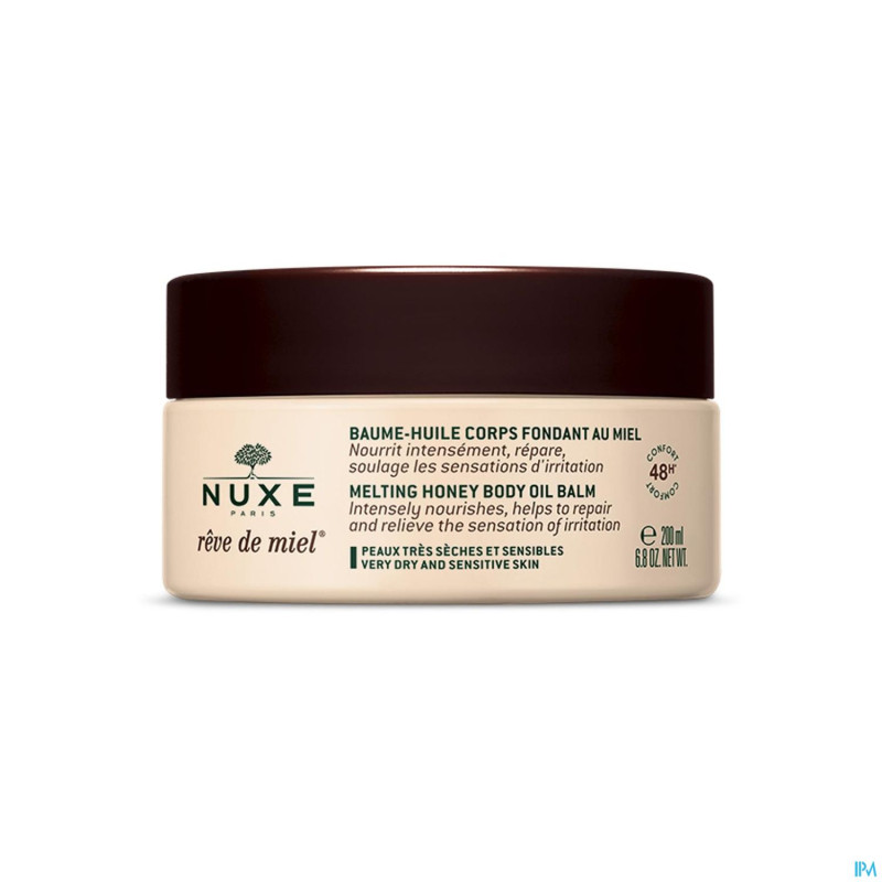 Nuxe reve de miel baume huile corps fond. 48h200ml
