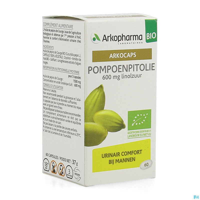 Arkogelules huile pepins courge bio    caps 60