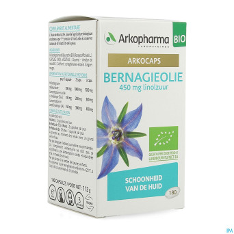 Arkogelules huile bourrache bio    caps 180