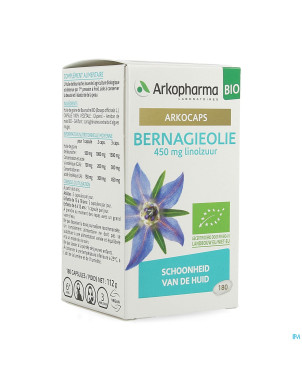 Arkogelules huile bourrache bio    caps 180