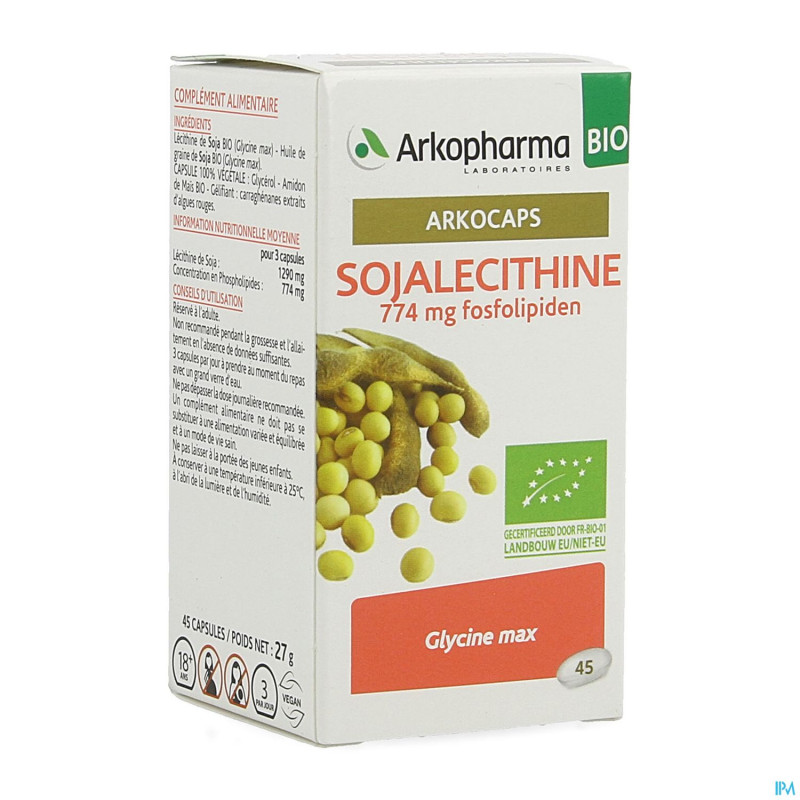 Arkogelules lecithin soja bio    caps 45