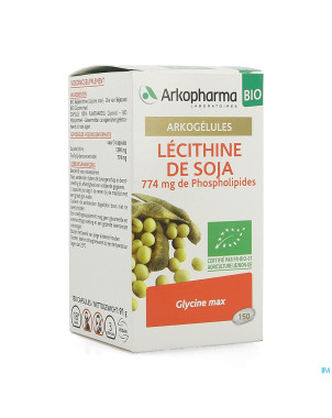 Arkogelules lecithin soja bio    caps 150