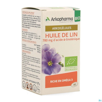 Arkogelules huile lin bio   caps 60