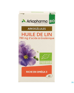 Arkogelules huile lin bio   caps 60