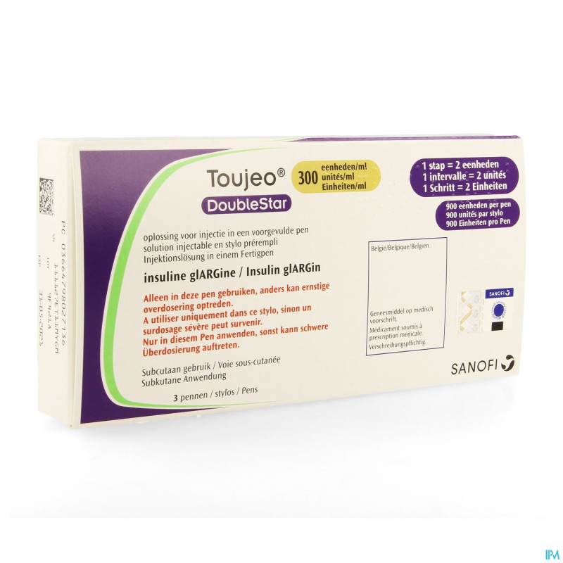 Toujeo doublestar 300u/ml sol inj stylo preremp. 3