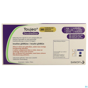 Toujeo doublestar 300u/ml sol inj stylo preremp. 3