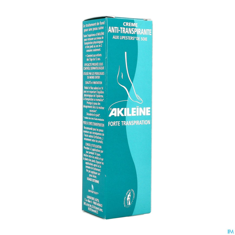 Akileine creme a/transpirante    tube  50ml