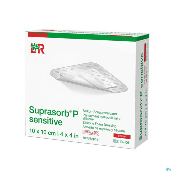 Suprasorb p sensitive border 10x10cm 10 139061