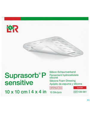 Suprasorb p sensitive border 10x10cm 10 139061