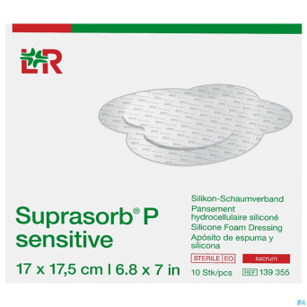 Suprasorb p sensitive sacrum 17,5x17,5cm 10 139355