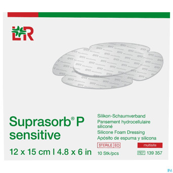Suprasorb p sensitive multisite 12x15cm 10 139357