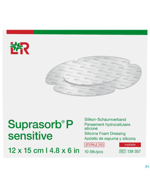 Suprasorb p sensitive multisite 12x15cm 10 139357