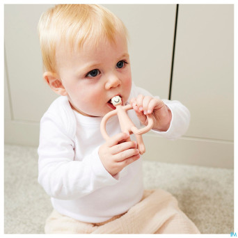 Matchstick monkey anneau dentition vieux rose