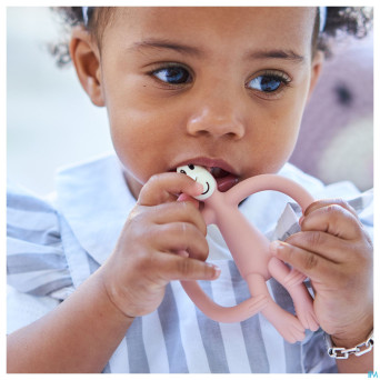 Matchstick monkey anneau dentition vieux rose