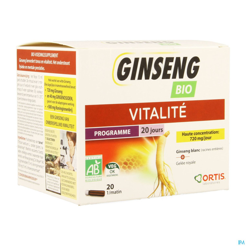 Ortis ginseng bio    20x15ml