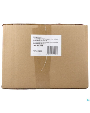 Valisette papier croix petit brun 18x8x22    250