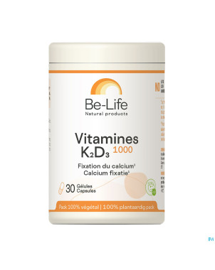 Vitamines k2 d3 1000 be life    caps 30