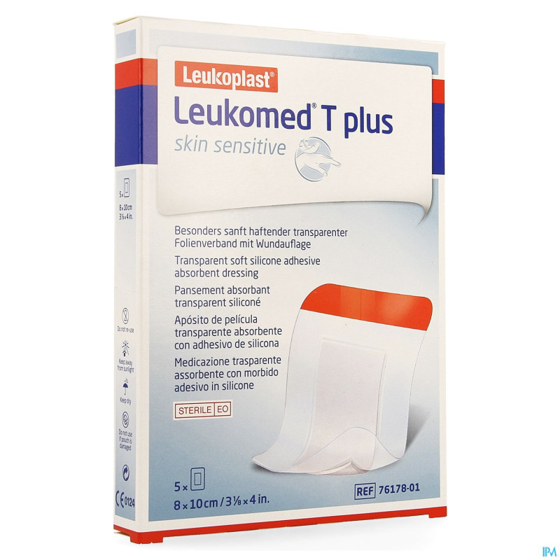 Leukomed t plus skin sens.    8cmx10cm 5 7617801
