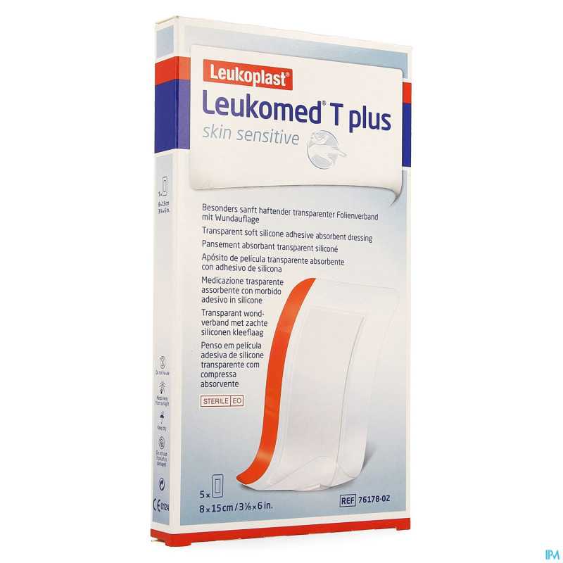 Leukomed t plus skin sens.    8cmx15cm 5 7617802