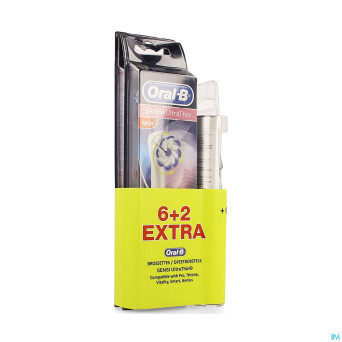 Oral-b refill eb60 sensi 6+2 + ecout. sony  grat.