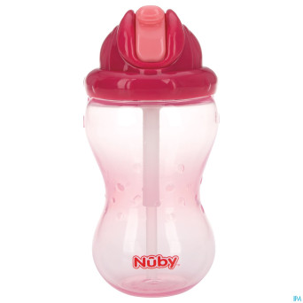 Nuby flip-it gobelet a/goutte 360ml 12m+ rose