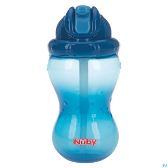 Nuby flip-it gobelet a/goutte 360ml 12m+ bleu
