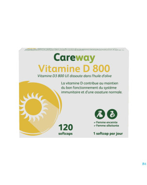 Careway vitamine d 800iu    softcaps 120