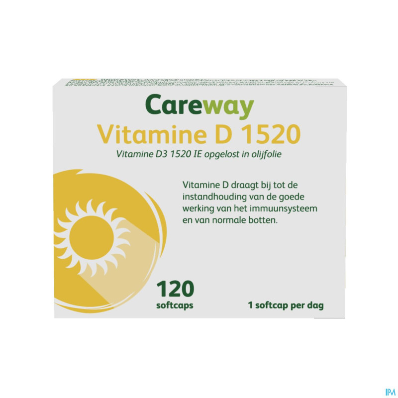 Careway vitamine d 1520iu    softcaps 120