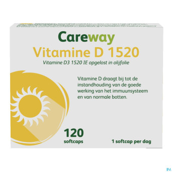Careway vitamine d 1520iu    softcaps 120