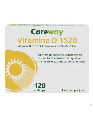 Careway vitamine d 1520iu    softcaps 120