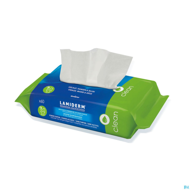 Lamiderm lingettes biodegradables    60